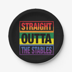 Pferdekunst Straight Outta The Stables Pappteller