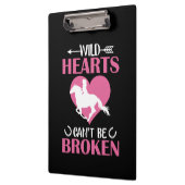 Pferdekunst Wilde Herzen können nicht zerbrochen w Klemmbrett (Links)