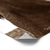 Pferdekunstposter mit inspirierendem Zitat 11x14 Poster (Ecke)