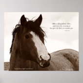 Pferdekunstposter mit inspirierendem Zitat 11x14 Poster (Vorne)