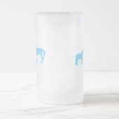 Pferdeküsse (Aqua) Mattglas Bierglas (Mittel)