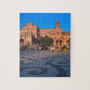 Pferdekutsche auf der Plaza de Espana in Puzzle