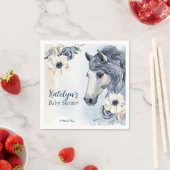 Pferdekutsche Babydusche mit Monogramm Serviette (Beispiel)