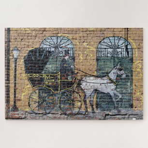 Pferdekutschen-Mural Downtown Nashville Tennessee Puzzle