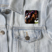 Pferdelaufenquadratisches Button (Beispiel)