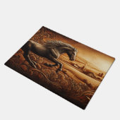 Pferdeleder Doormat Fußmatte (Schrägansicht)