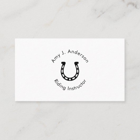 Pferdelehrer/Instrukteur-Visitenkarte Visitenkarte (Vorderseite)