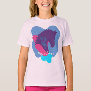 Pferdeliebhaber Bunt Gestaltet T-Shirt