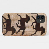 Pferdeliebhaber-Cowboy rustikaler hölzerner iPhone Case-Mate iPhone Hülle (Rückseite (Horizontal))