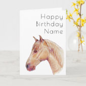 Pferdeliebhaber Deko Geburtstagskarte Karte (Gelbe Blume)