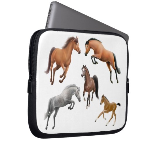 Pferdeliebhaber-Elektronik-Tasche Laptopschutzhülle (Vorne Rechts)