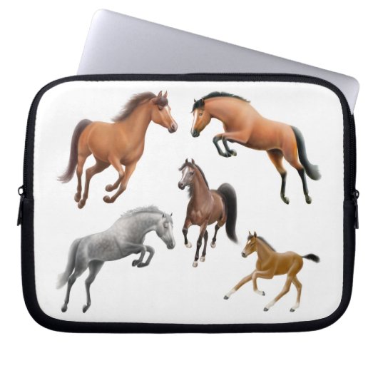 Pferdeliebhaber-Elektronik-Tasche Laptopschutzhülle (Vorderseite)