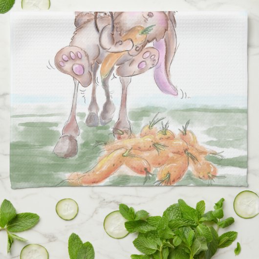 Pferdeliebhaber Geschenk für Ostern Geschirrtuch (Gefaltet)