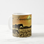 Pferdeliebhaber Personalisiert mit Namen Rustic Su Kaffeetasse (Vorderseite Links)