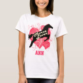 Pferdeliebhaber personalisierter Ann T-Shirt (Vorderseite)