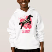 Pferdeliebhaber personalisierter Cassidy Hoodie (Vorderseite)