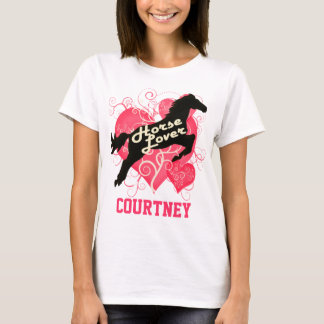 Pferdeliebhaber personalisiertes Courtney T-Shirt