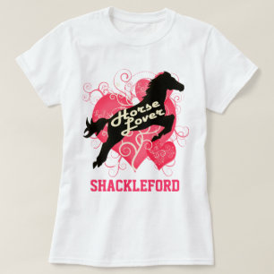 Pferdeliebhaber personalisiertes Shackleford T-Shirt