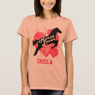 Pferdeliebhaber-personalisiertes Sheila T-Shirt
