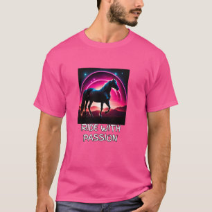 Pferdeliebhaber reiten mit Leidenschaft Equestrian T-Shirt