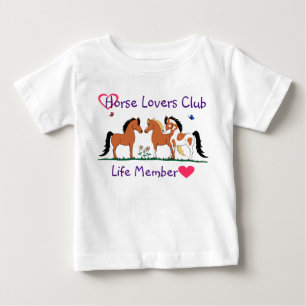 Pferdeliebhaber-Verein-Mitglied auf Lebenszeit Baby T-shirt
