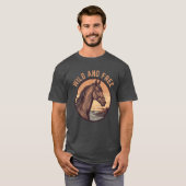Pferdeliebhaber Wilder und freier Junge T-Shirt (Vorne ganz)
