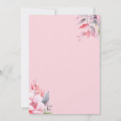 Pferdemädchen 8. Geburtstag Rosa Blume satteln Einladung (Rückseite)