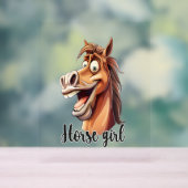 Pferdemädchen Acrylschild (Neutral)