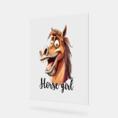 Pferdemädchen Acrylschild (Winkel)