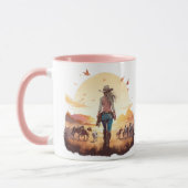 Pferdemädchen Cowgirl Pferdeliebhaber Wüstenunterg Tasse (Links)
