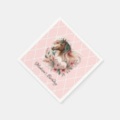 Pferdemädchen Geburtstag Serviette (Ecke)