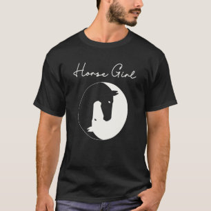 Pferdemädchen Ich liebe meine Pferde Yin und Yang- T-Shirt