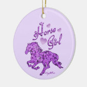 Pferdemädchen, Keramik Ornament (Links)