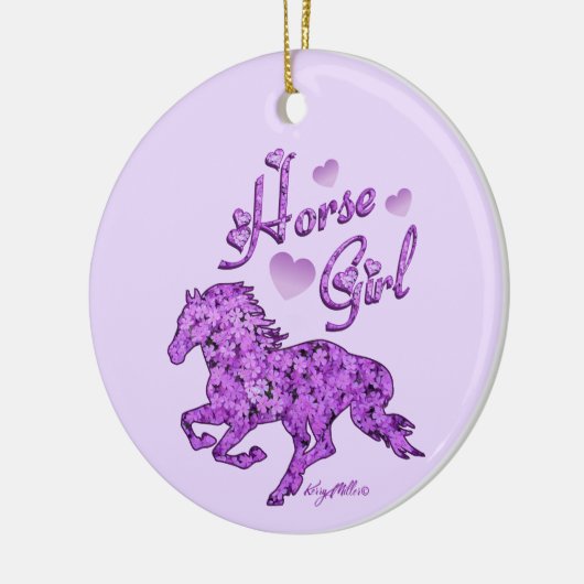 Pferdemädchen, Keramik Ornament (Links)