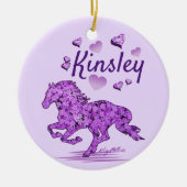 Pferdemädchen, Keramik Ornament (Vorne)