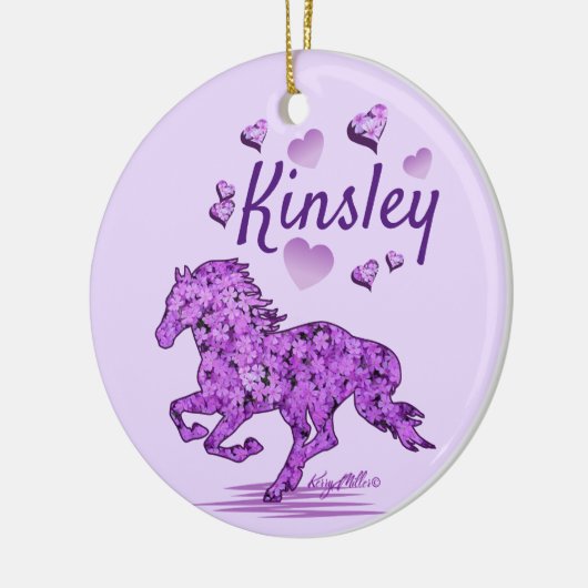 Pferdemädchen, Keramik Ornament (Links)