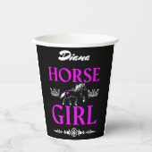 Pferdemädchen mit Namen Pappbecher (Vorderseite)