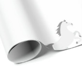 Pferdemädchen Reittier Cowgirl Erstgeburt Geschenkpapier (Rolleneckpunkt)