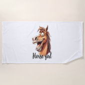 Pferdemädchen Strandtuch (Vorderseite)