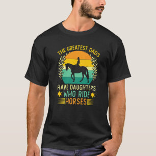 Pferdemädchen-Tochter-Vater-Tag Pferderennen Rac T-Shirt
