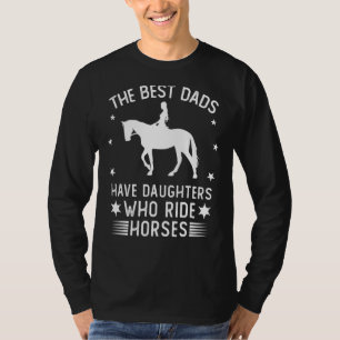 Pferdemädchen-Tochter-Vater-Tag Pferderennen Rac T-Shirt