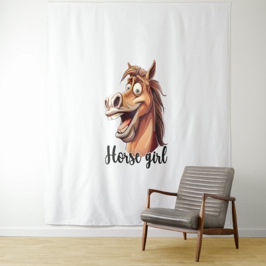 Pferdemädchen Wandteppich (Beispiel)