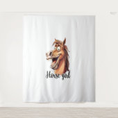 Pferdemädchen Wandteppich (Vorderseite)