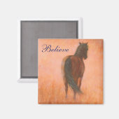 Pferdemagnet glauben magnet (Vorderseite/Rückseite)