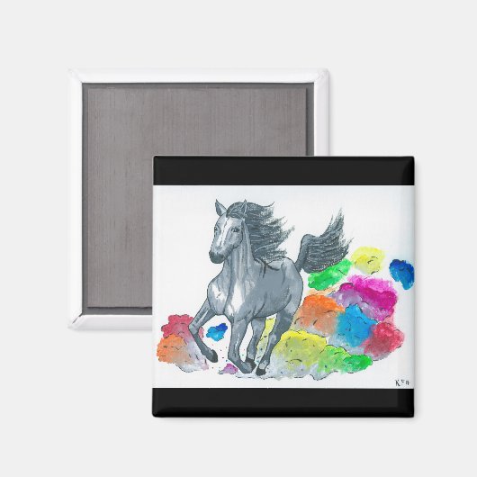Pferdemagnet Magnet (Vorderseite/Rückseite)