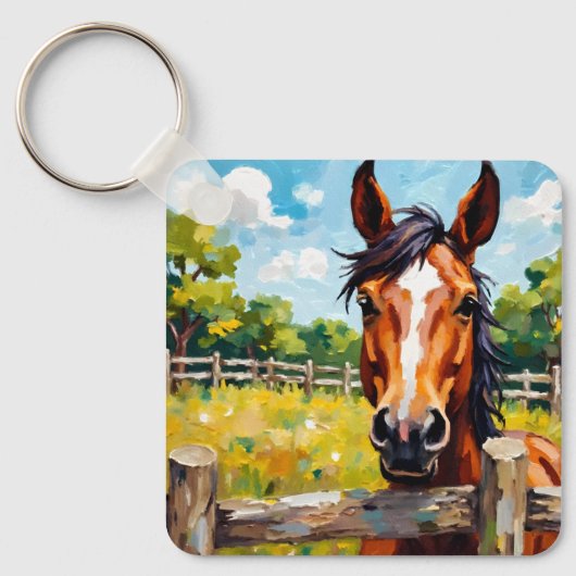 Pferdemagnet Schlüsselanhänger (Vorderseite)