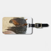 Pferdemähne Gepäckanhänger (Vorderseite horizontal)