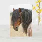 Pferdemähne Karte (Gelbe Blume)