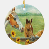 Pferdemalerei Keramikornament (Hinten)