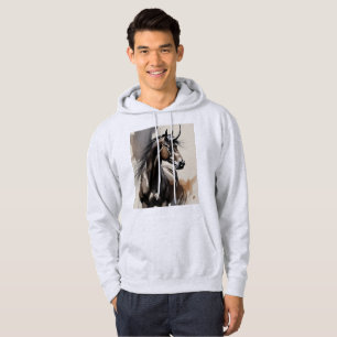 Pferdemalerei Langarm Oberteil Hoodie